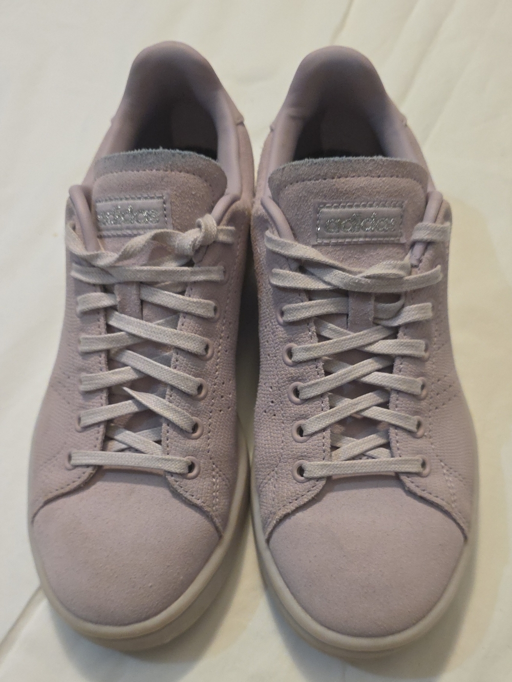 adidas Pale Pink Suede Low-Top Sneakers